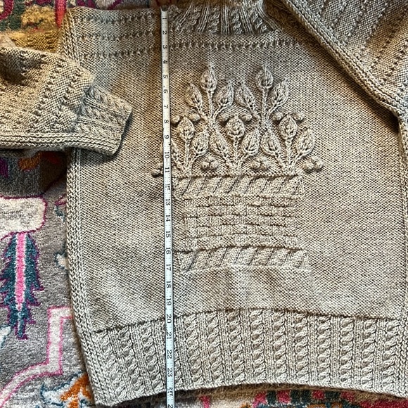 MCKENNA'S VINTAGE WOOL SWEATER OVERSIZED CHUNKY HAND KNIT CREAM MADE IN IRELAND - Picture 10 of 12